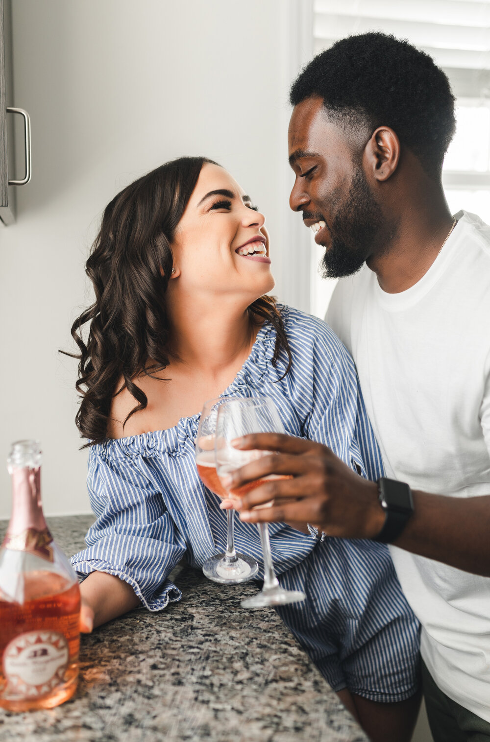 Kitchener in home Engagement Photography
